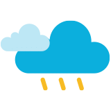 Generally cloudy sky with moderate rain