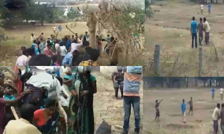భూమి కోసం గొడ్డళ్లతో దాడులు..