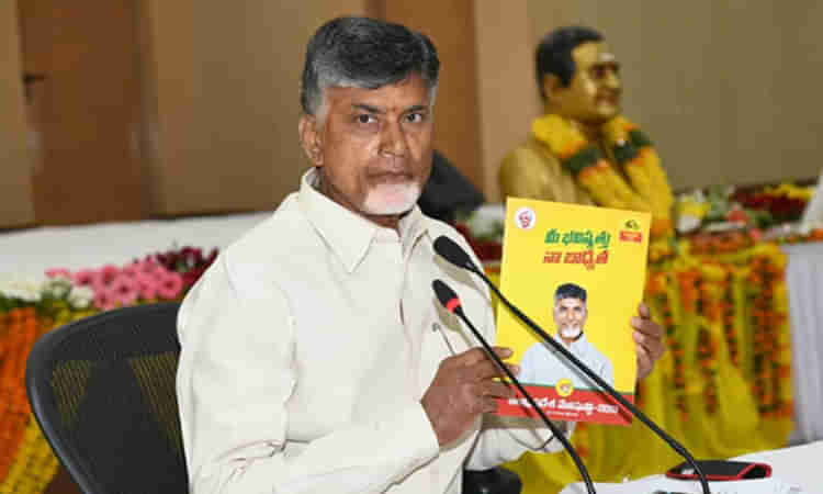 టీడీపీ మేనిఫెస్టో విడుదల చేసిన చంద్రబాబు