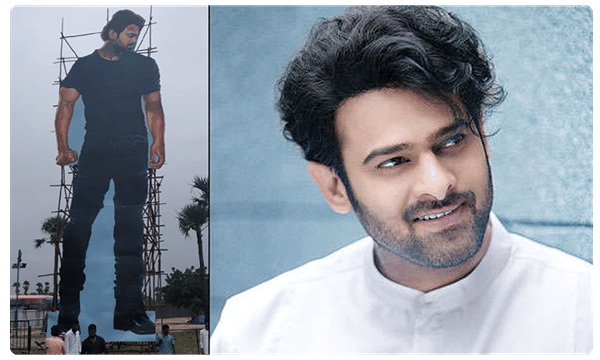 Saaho pre-release event: సిక్స్ ఫీట్ హీరో..సిక్ట్సీ ఫీట్ కటౌట్!