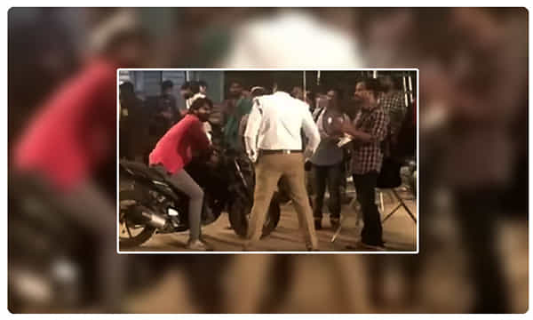 డ్రంక్ అండ్ డ్రైవ్ సీన్ షూటింగ్..రియల్ పోలీసులు అనుకోని లగెత్తిన మందుబాబులు