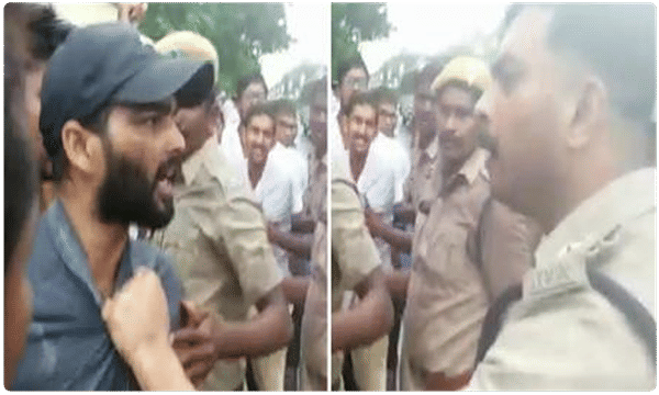 డాక్టర్ చెంప ఛెళ్లుమనిపించిన పోలీస్..