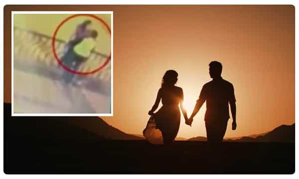ముద్దు తెచ్చిన తంటా.. బ్రిడ్జ్ పైనే..