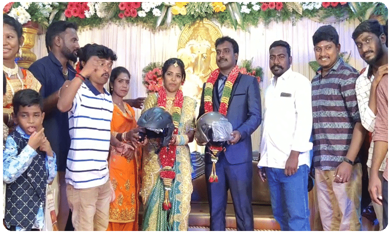 Chennai wedding guests get helmets as gifts