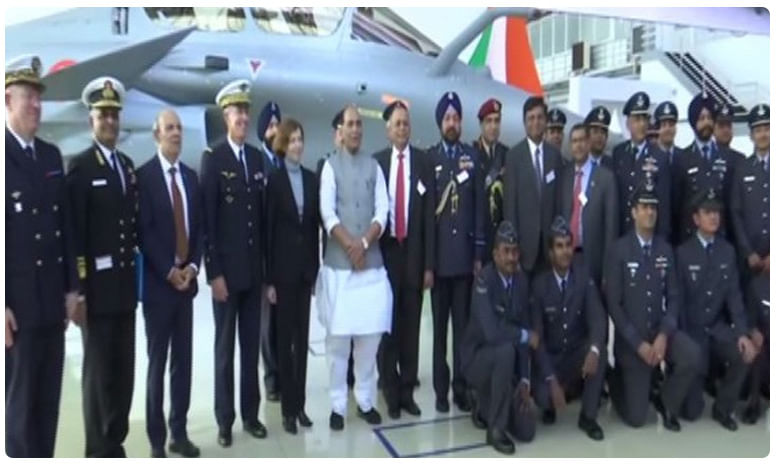 Defence Minister Rajnath Singh takes official handover of Rafale combat aircraft,