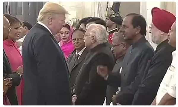 Trump India Visit : ట్రంప్తో కేసీఆర్ మాటామంతి..