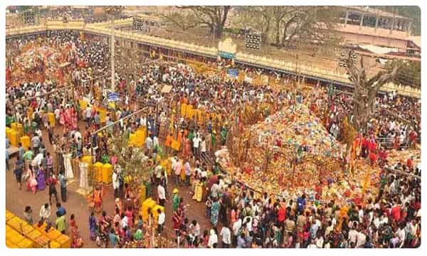 గద్దెపై కొలువుదీరిన సారలమ్మ.. ఇవాళ సమ్మక్క ఆగమనం