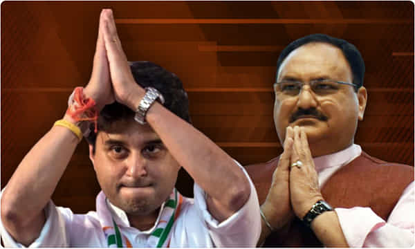 బీజేపీలోకి సింధియా ఎంట్రీకి లైన్ క్లియర్ స్పాట్.. జేపీ.నడ్డా కుమారుడి పెళ్లి రిసెప్షన్