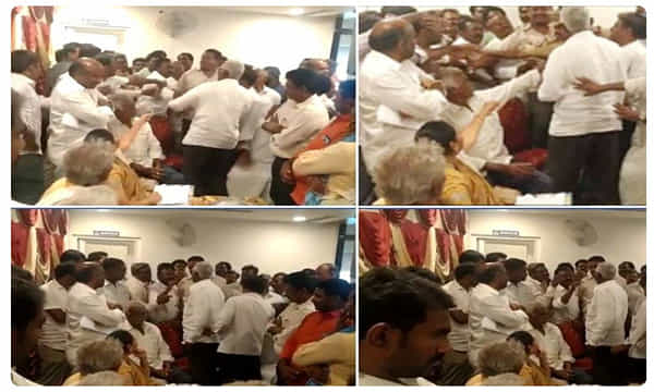 ఏపీ హోంమంత్రి ముందే కార్యకర్తల ఫైట్..