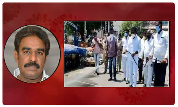 కరోనా అలెర్ట్: రోడ్లు శుభ్రం చేసిన వైసీపీ ఎమ్మెల్యే