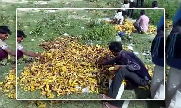 శ్మశానం పక్కన అరటి పండ్లే...ఆ వలస కూలీల పంచ భక్ష పరవన్నాలు..