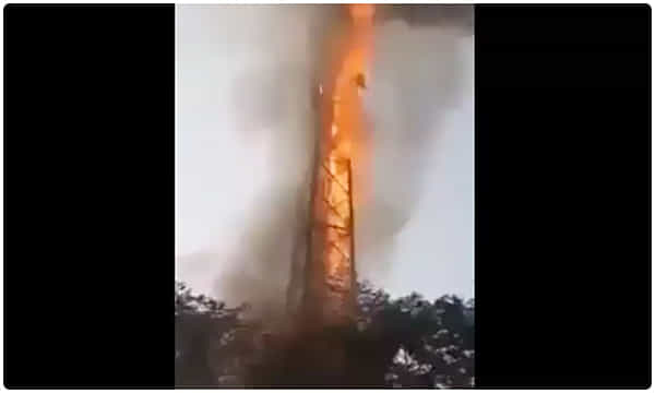 కరోనా భయంతో మొబైల్ టవర్లకు నిప్పు.. కారణం ఇదే!