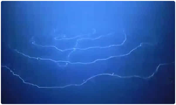 హిందూ మహాసముద్రంలో వింత ఆకారం.. మెరుపు తిగలాంటి