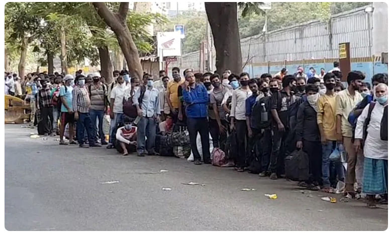బస్సులకోసం వలస కార్మికుల నిరీక్షణ.. ఎంతెంత దూరం ?
