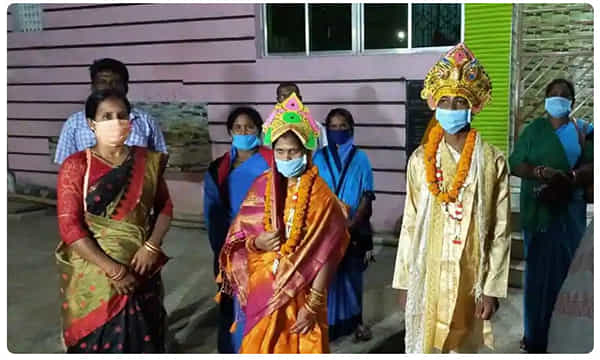 అరుదైన ఘటన.. క్వారంటైన్ కేంద్రంలో కళ్యాణం..