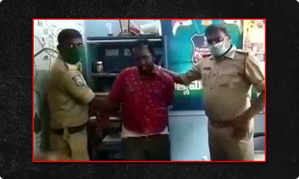 పోలీస్ స్టేషన్లో మాజీ సర్పంచ్ కొడుకు హల్ చల్..