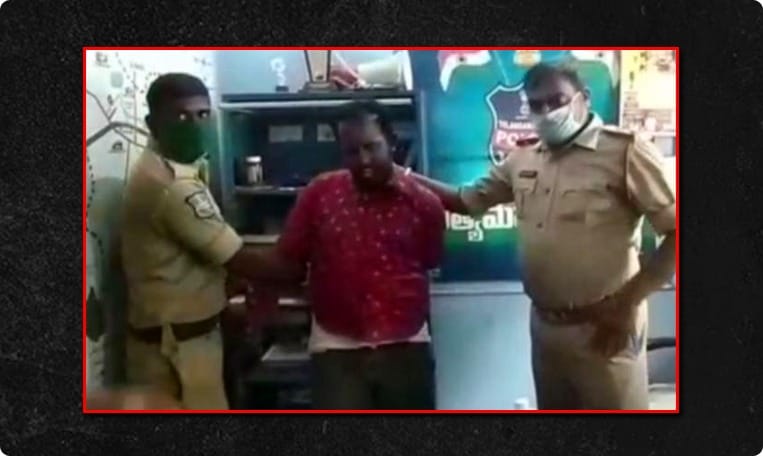 పోలీస్ స్టేషన్లో మాజీ సర్పంచ్ కొడుకు హల్ చల్..