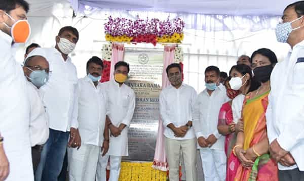 సిటీలో స్టీల్ ఫ్లైఓవర్లకు మంత్రి శంకుస్థాపన