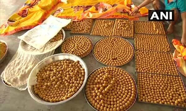 రామ మందిరం భూమిపూజకు లడ్డూలు సిద్ధం