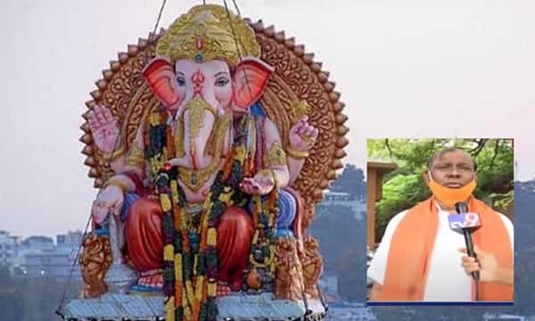 ఆడంబరం లేకుండా గణేష్ నిమజ్జనం...