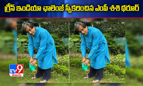 గ్రీన్ ఇండియా ఛాలెంజ్ స్వీకరించిన ఎంపీ శశి థరూర్