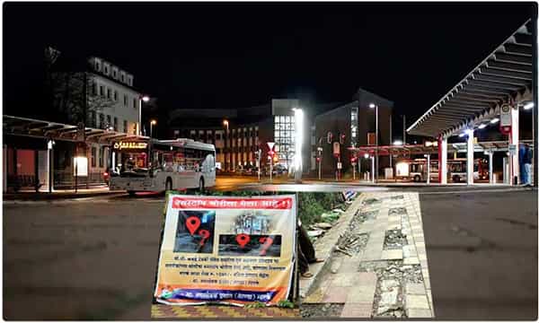 బస్టాప్ను ఎత్తుకెళ్లిన దొంగలు