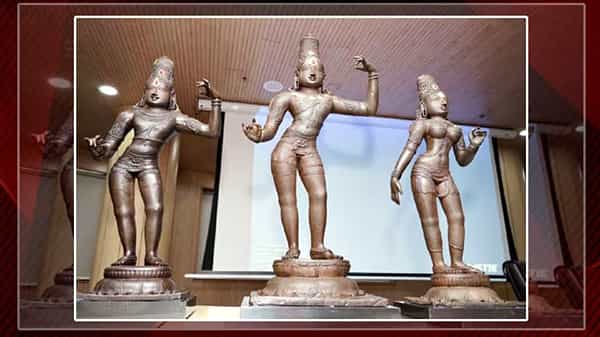 లండన్ నుంచి స్వదేశానికి చేరిన సీతారామలక్ష్మణ కాంస్య విగ్రహాలు