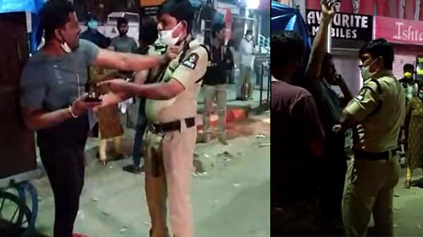 అమీర్పేట్లో పోలీస్పై తిరగబడ్డ పోకిరి.!