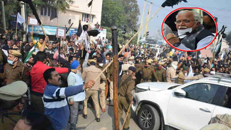 Farmers Protest : హర్యానా ముఖ్యమంత్రి‌కు చేదు అనుభవం.. మనోహర్‌లాల్‌ కట్టర్ కాన్వాయ్‌ను అడ్డుకున్న రైతులు