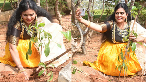 గ్రీన్ ఇండియా ఛాలెంజ్ : అభిజీత్ ఇచ్చిన ఛాలెంజ్ను స్వీకరించి మొక్కలు నాటిన నటి కరాటే కళ్యాణి..