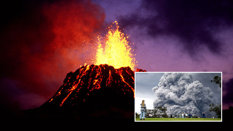 Kilauea Volcano Explosively : హవాయిలోని బద్దలైన కిలాయియా అగ్నిపర్వతం.. ఉవ్వెత్తున ఎగిసిన అగ్ని కీలలు..