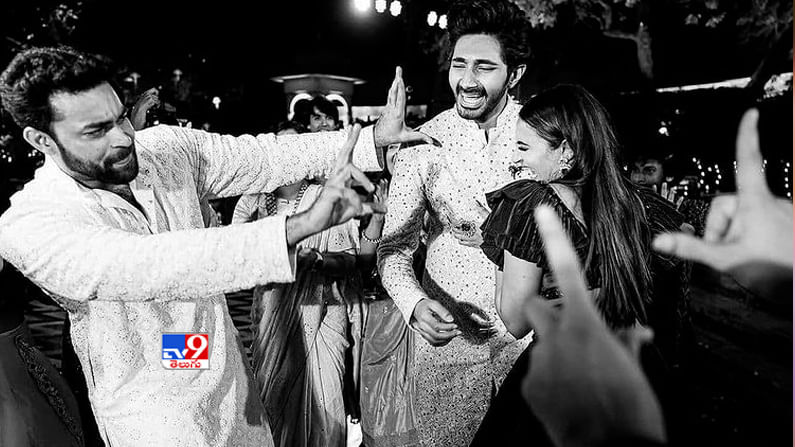చెల్లి పెళ్లి వేడుకలో హంగామా స్టార్ట్ చేసిన వరుణ్ తేజ్ 