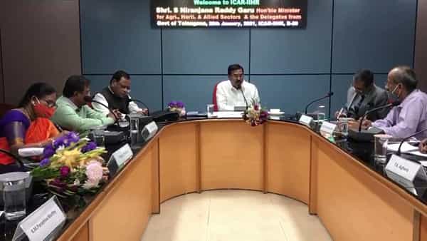 నాణ్యమైన ఆహారోత్పత్తి మానవాళికి అత్యవసరం.. ఉద్యానవన సాగులో రాష్ట్రాల మధ్య సహకారం ఉండాలన్న నిరంజన్రెడ్డి