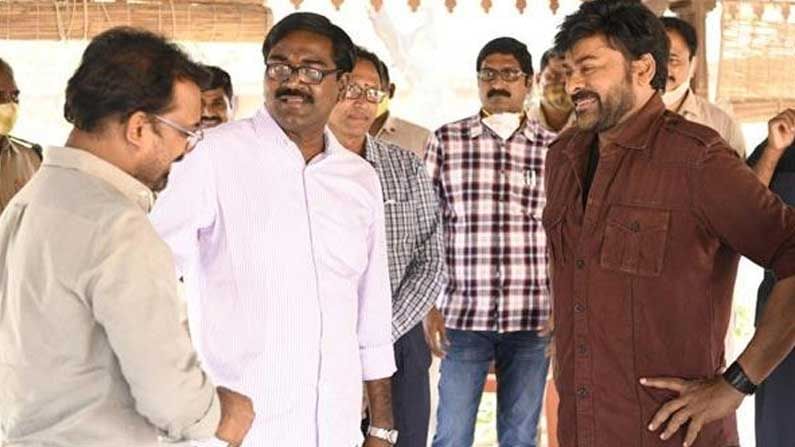 Chiranjeevi's 'Acharya' : మెగాస్టార్ 'ఆచార్య' సెట్‌‌‌‌‌‌లో ప్రత్యక్షమైన తెలంగాణ రవాణా శాఖ మంత్రి..