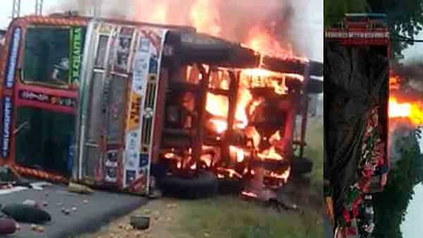 Nizamabad Fire Accident: నిజమాబాద్లో ఘోర ప్రమాదం.. లారీలో మంటలు.. ఒకరు సజీవదహనం..
