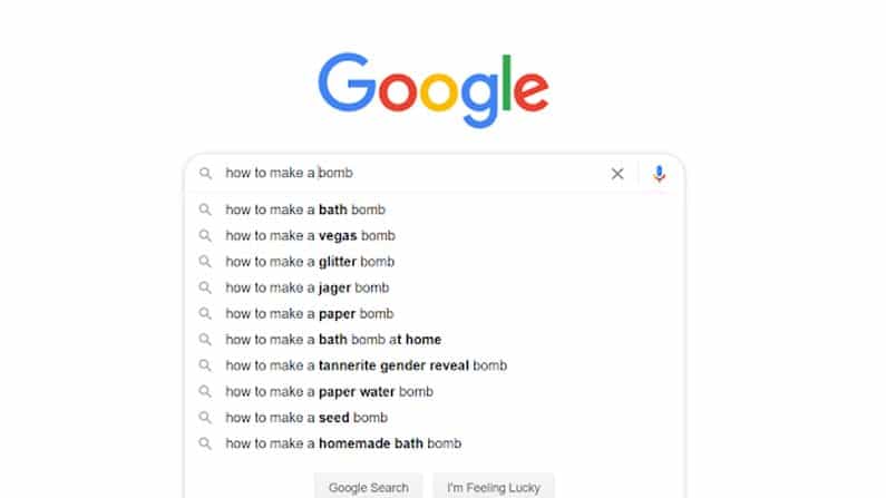 గూగుల్లో 'How to make a bomb', 'How to get a gun' లాంటి పదాలను ఎట్టిపరిస్థితుల్లో సెర్చ్ చేయకూడదు. ఇలాంటి పదాలను వెతికితే.. మీ ఐపీ అడ్రస్ను ట్రేస్ చేసి మీ మీద నిఘా పెట్టే అవకాశం ఉంది.