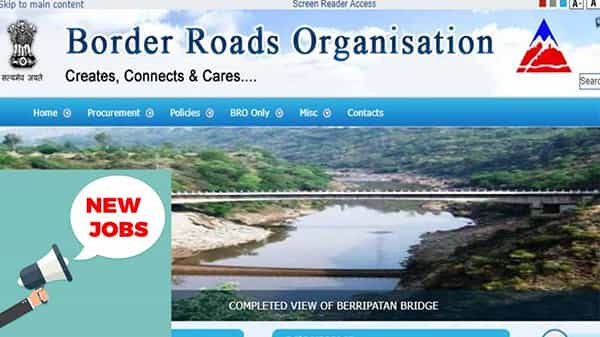 BRO Recruitment 2021: బోర్డర్ రోడ్ ఆర్గనైజేషన్ (BRO)లో 459 ఉద్యోగాలకు నోటిఫికేషన్.. దరఖాస్తు చేసుకోండిలా..