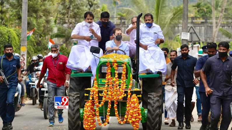 ట్రాక్టర్ నడిపిన  చేసిన కాంగ్రెస్ నేత రాహుల్ గాంధీ. 