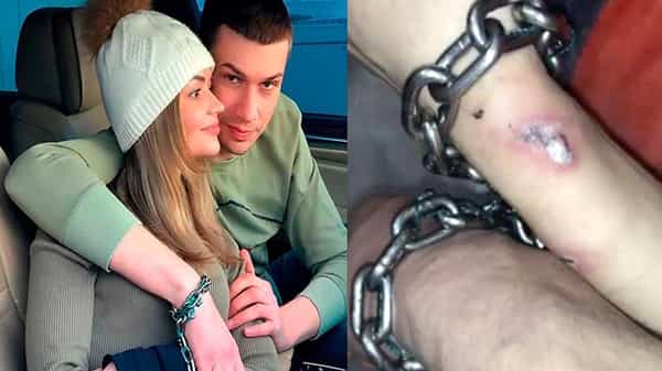 Woman Was Chained Herself : ఇదేం చైన్ ప్రేమ ? చేతులకు మూడు నెలల పాటు సంకెళ్లు వేసుకున్న ప్రేమికులు..