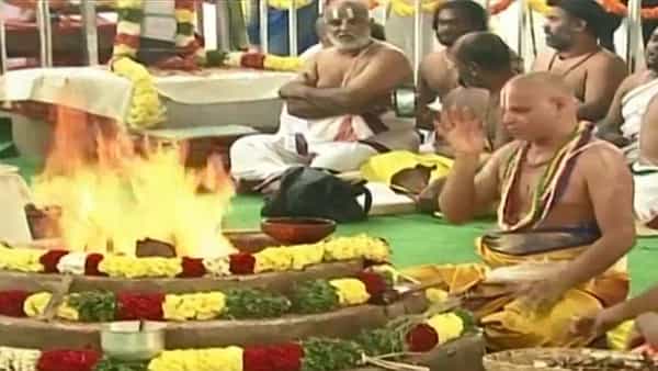 చెన్నైలో శ్రీ పద్మావతి అమ్మవారి ఆలయ నిర్మాణానికి శంఖుస్థాపన.. దేశానికి అష్టైశ్వర్యాలు ప్రసాదించాలని కోరిన శ్రీశ్రీశ్రీ విజయేంద్ర సరస్వతి
