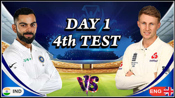 India vs England 4th Test Live: తొలి రోజు స్పిన్నర్లదే హవా..! 4 వికెట్లతో చెలరేగిన అక్షర్ పటేల్.. ఆట ముగిసే సమయానికి క్రీజులో నిలిచిన రోహిత్, పుజారా