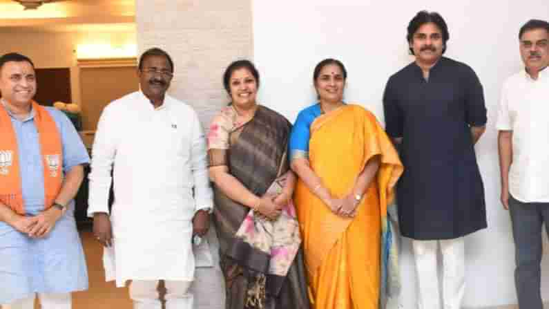 Tirupati BY Election : సోము, పురందేశ్వరి, దియోదర్‌తో కలిసి పవన్ ను కలిసిన తిరుపతి బీజేపీ - జనసేన ఉమ్మడి అభ్యర్ధి రత్నప్రభ