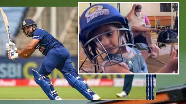 IPL 2021: ముంబై ఇండియన్స్ క్యూటెస్ట్ వైరల్ వీడియో.. తండ్రిని మించిన తనయ.. పుల్ షాట్ ఆడి దించేసిందిగా..