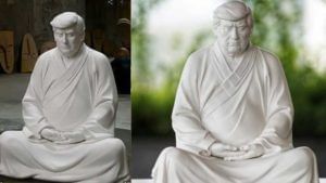 Trump Buddha Statues: డ్రాగన్ కంట్రీలో ట్రంప్.. ఎప్పటికీ ట్రంపే. కాకపోతే ఆయన్ను బౌద్ధ సన్యాసిలా  కూర్చోబెట్టి మరీ మార్కెట్లో అమ్మేస్తున్నారు