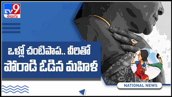 ఒళ్ళో చంటిపాప.. వీరితో పోరాడి ఓడిన మహిళ వైరల్ అవుతున్న వీడియో : Delhi Chain snatcher stabs woman video