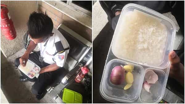 Heartbreaking Picture: ఊరికాని ఊరిలో సెక్యూరిటీ గార్డ్ ఉద్యోగం.. లంచ్గా అన్నంలో నీరు..ఉల్లిపాయ.. హార్ట్టచింగ్ స్టోరీ!