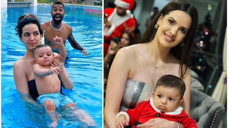 ఈ జంట తమ కొడుకు అగస్త్యతో కలిసి ఈత కొలనులో ఉన్న కొన్ని ఫోటోలను షేర్ చేశాడు. పాండ్యా దంపతులతోపాటు బేబీ అగస్త్యు కూడా అభిమానుల ఆకట్టుకున్నారు.