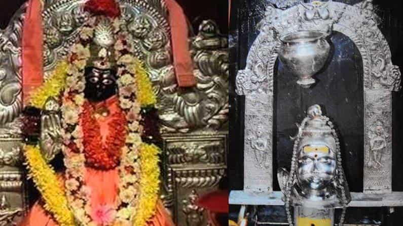 ఇక శ్వేతవర్ణంలో కనిపించే లింగం అమావాస్య వచ్చేసరికి భూడిద వర్ణంలోకి మారిపోతుంది. మళ్ళీ తిరిగి పౌర్ణమి వచ్చే సరికి  యదాతధంగా శ్వేతవర్ణములో దర్శనమిస్తుంది. అయితే ఈ లింగం చంద్రశిల అని అందుకనే ఇలా అమావాస్య, పొర్ణమిలకు మార్పులు జరుగుతున్నాయని అంటున్నారు.  ఇక ఆలయం లో ఉన్న కోనేరు గట్టున ఉన్న రాతి స్థంభం పై ఉన్న  నందీశ్వరు విగ్రహం నుంచి శివాలయంలోని లింగాకారం కనిపిస్తుంది. అదే దేవాలయం ముందున్న రాతి గట్టు నుండి చూస్తే శివలింగానికి బదులు అన్నపూర్ణాదేవి కనిపిస్తుంది. 