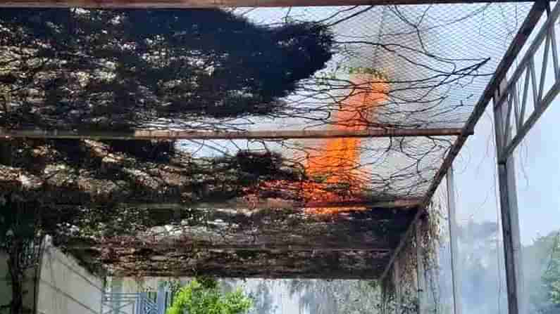 తెలంగాణ భవన్ కు అంటుకున్న మంటలు.. నాగార్జు సాగర్ ఉప ఎన్నిక విజయోత్సవ వేడుకల్లో అపశృతి