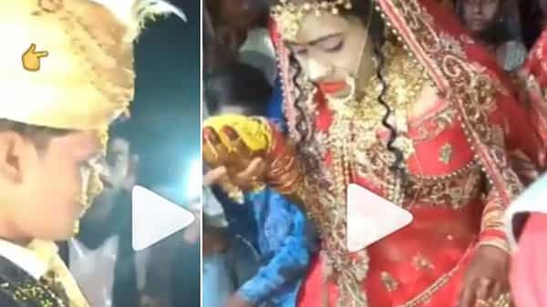 వేడుకగా పెళ్లి.. వేదికపై వధువు చేసిన పనితో బిత్తరపోయిన వరుడు.. షాకింగ్ వీడియో